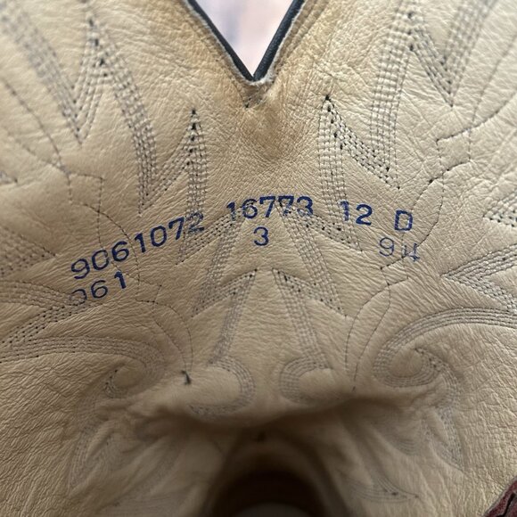 Dan Post 16773 Vintage Black Cherry Western Cowboy Boots Mens 12 D - Picture 7 of 12